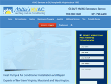 Tablet Screenshot of millieshvac.com